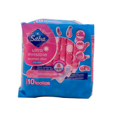 Saba Ultra Invisible with Wings 10 pcs.