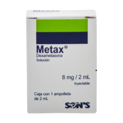 METAX 8MG/2 ML C/ 1 AMP QUIMICA SONS