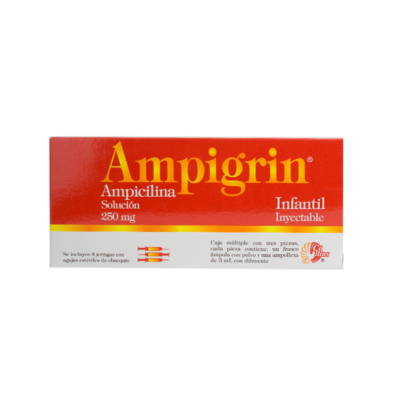 AMPIGRIN INF SOL INY 250 MG C/ 3 FRASCO AMP COLLINS