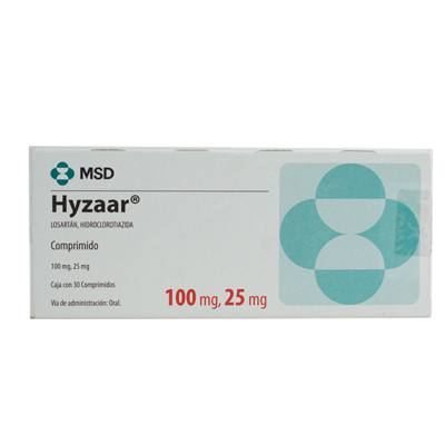 Hyzaar 100mg/25mg. 30 tablets