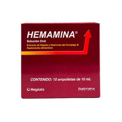 HEMAMINA AD ORAL  C/ 10 ML AMP ITALMEX