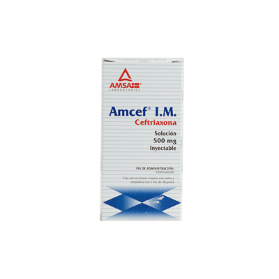 AMCEF IM SOL INY 500MG/2 ML C/ 1 FRASCO AMP AMSA
