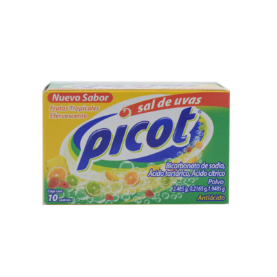Picot Antacid Packets 10 packets. Tropical fruit flavor