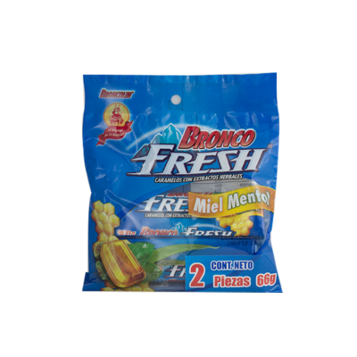 Bronco Fresh 33 gr. 2 pieces. Honey-Menthol flavor