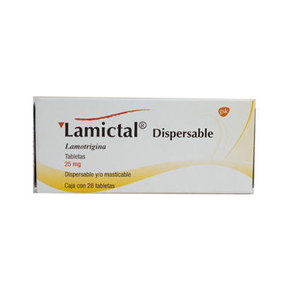 Lamictal Dispersible 25mg. 28 tablets