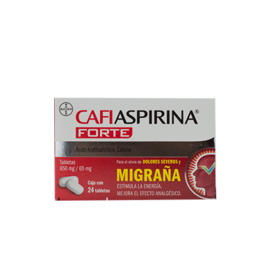 Cafiaspirin Forte 650/65 mg. 24 tablets