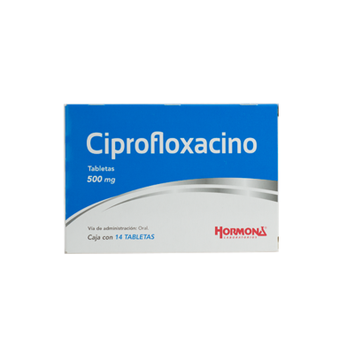 Ciprofloxacin 500 mg. 14 tablets