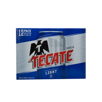 Tecate Light Beer 12 pack. 355 ml. Can