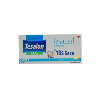 Tesalon Tesaperl 100 mg. 20 capsules