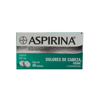 Aspirina 500 mg. 40 tablets