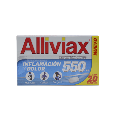 Alliviax 550mg. 20 tablets