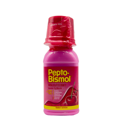 Pepto-Bismol suspension 118 ml. Cherry flavor