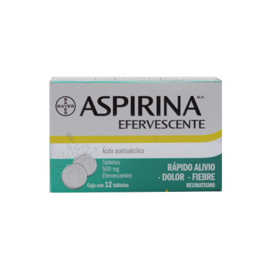 Aspirin 500 mg. 12 effervescent tablets