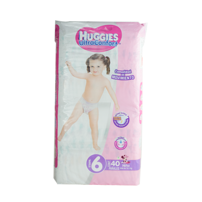 Huggies UltraConfort Girl Diaper size 6 40 ct.