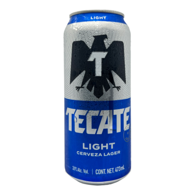 Tecate Light Beer 473 ml. Can.