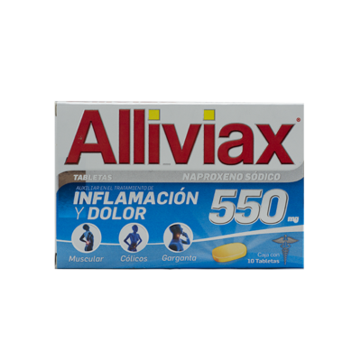 Alliviax 550 mg. 10 tablets