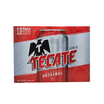 Tecate Original Beer 12 pack. 355 ml. Can