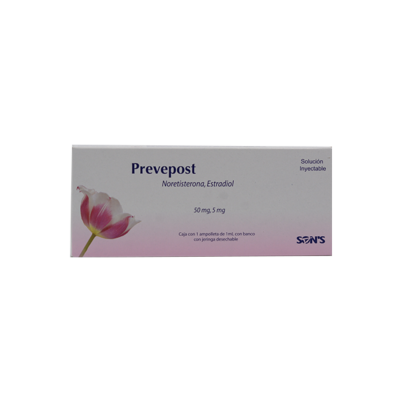 Prevepost 50 mg./5 mg. 1 vial
