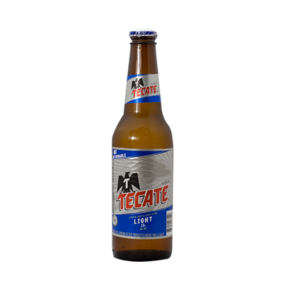 Tecate Light Beer 355 ml. Bottle.