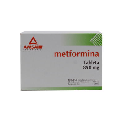 Metformin 850 mg. 30 tablets