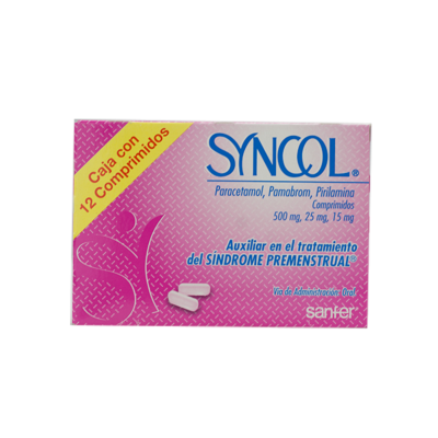 Syncol 500mg. /25mg. /15mg. 12 tablets