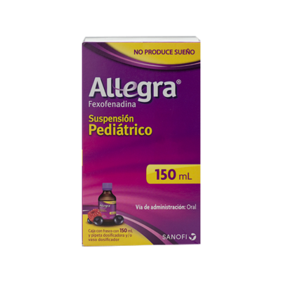 Allegra pediatric suspension 150 ml.