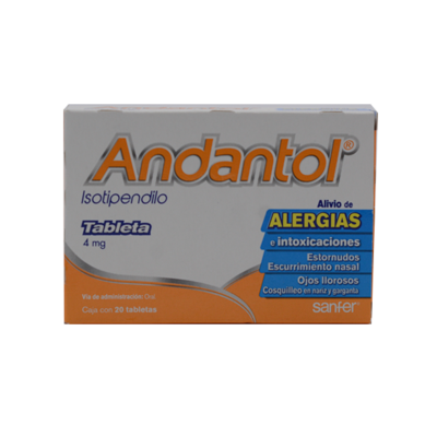 Andantol 4 mg. 20 tablets
