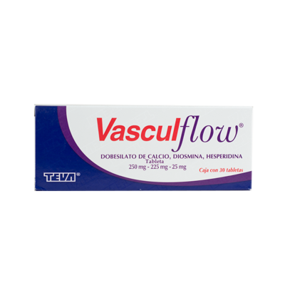 Vasculflow 250mg/225mg/25mg. 30 tablets