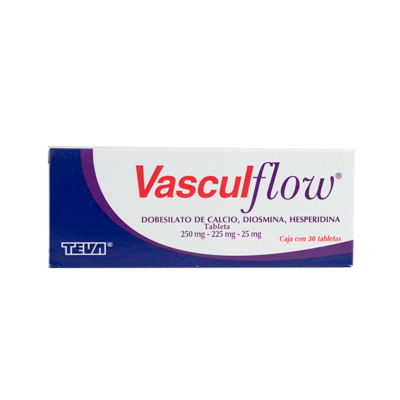Vasculflow 250mg/225mg/25mg. 30 tablets