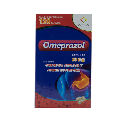 Omeprazole 20 mg. 120 capsules