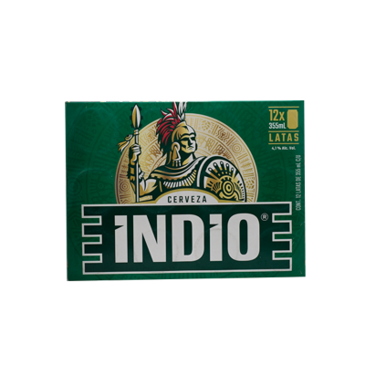Indio Beer 12 Pack 355 ml. Can.