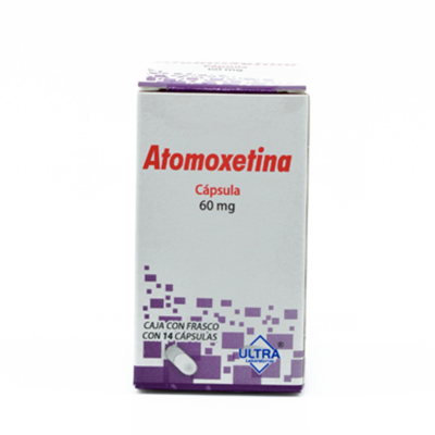 Atomoxetine 60 mg. 14 capsules