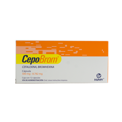 Cepobrom 500 mg./8,782 mg. 12 capsules.