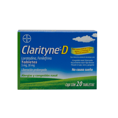 Clarityne D 5/30 mg. 20 tablets