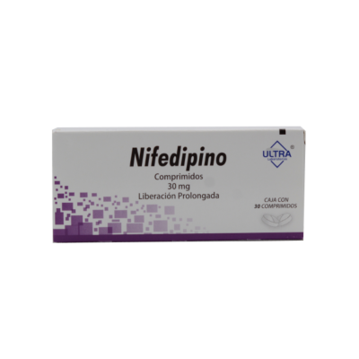 Nifedipine 30 mg. 30 tablets