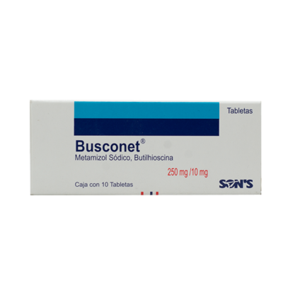 BUSCONET 250/10 MG C/ 10 TAB QUIMICA SONS