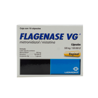 Flagenase VG 500 mg./100,000 IU 10 capsules