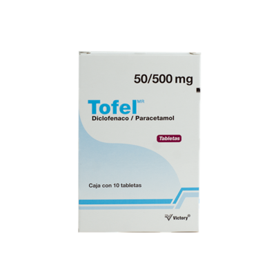 Tofel 50 mg./500 mg. 10 tablets