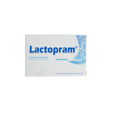 Lactopram 20 capsules 430 mg.