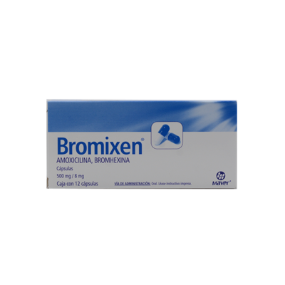Bromixen 500 mg./8 mg. 12 capsules