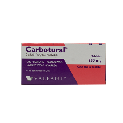 Carbotural 250 mg. 60 tablets