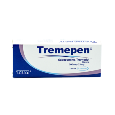 Tremepen 300mg/25mg. 30 tablets