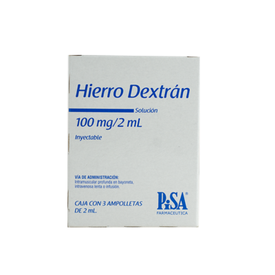 HIERRO DEXTRAN 100/2 Mg/ml C/ 3 AMP AMSA
