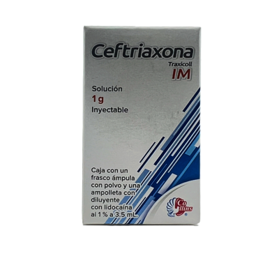 Ceftriaxona I.M. Injectable solution 1 g. 3.5 ml.