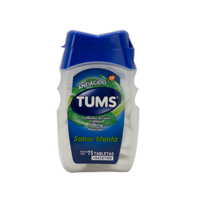 Tums 500mg. 75 tablets. Mint flavor