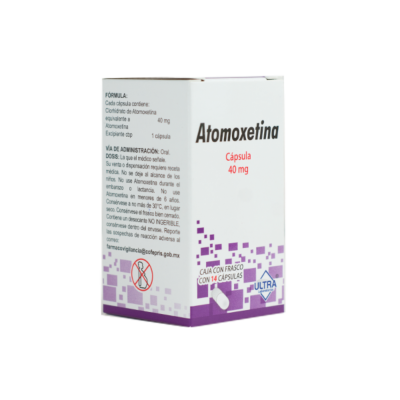 Atomoxetine 40 mg. 14 capsules