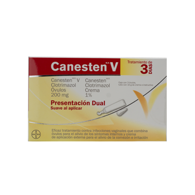 Canesten V Dual 1%/200mg. Cream and 3 ovules