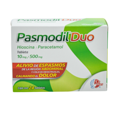 Pasmodil Duo 10mg/500mg. 24 tablets