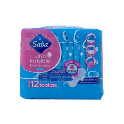 Saba Ultra Invisible with Wings 12 pcs.