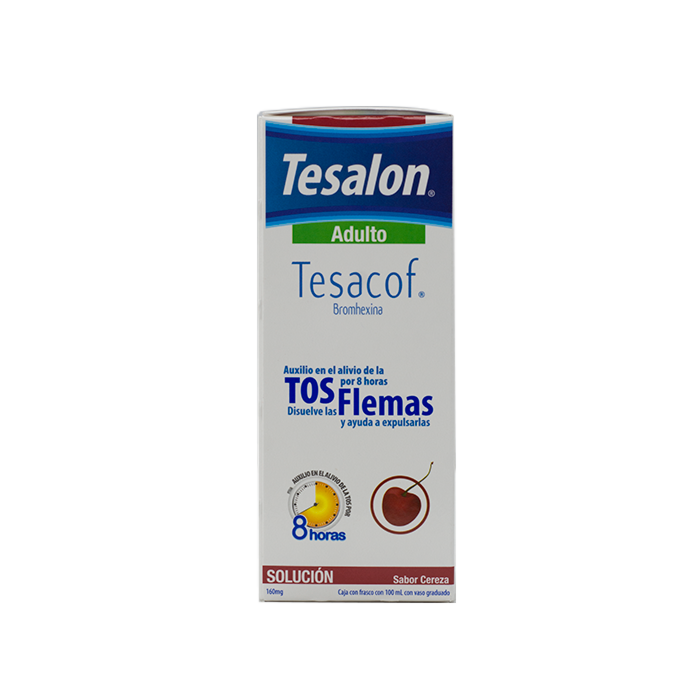 Jarabe para la tos Tesalon Tesacof Solución 160 mg Frasco con 100 ml